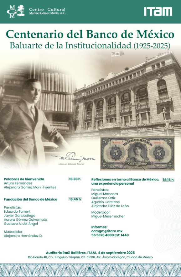 Conmemoración del Centenario del Banco de México: Baluarte de la Institucionalidad (1925-2025) Conmemoración del Centenario del Banco de México: Baluarte de la Institucionalidad (1925-2025)