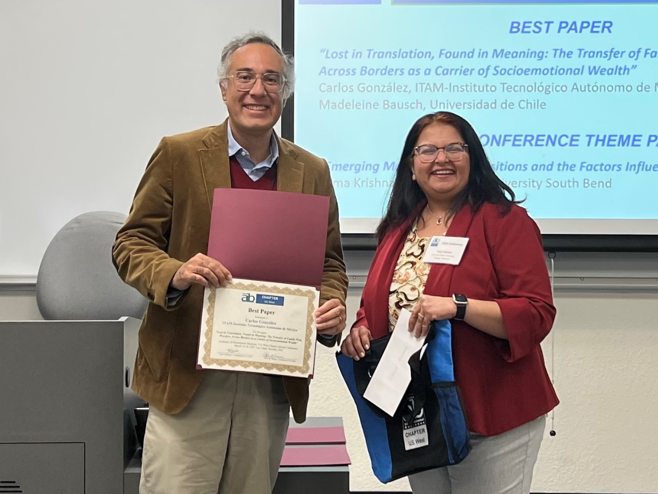 Carlos González, ITAM alumnus, awarded the 2023 prizes for Best Paper and Best Reviewer