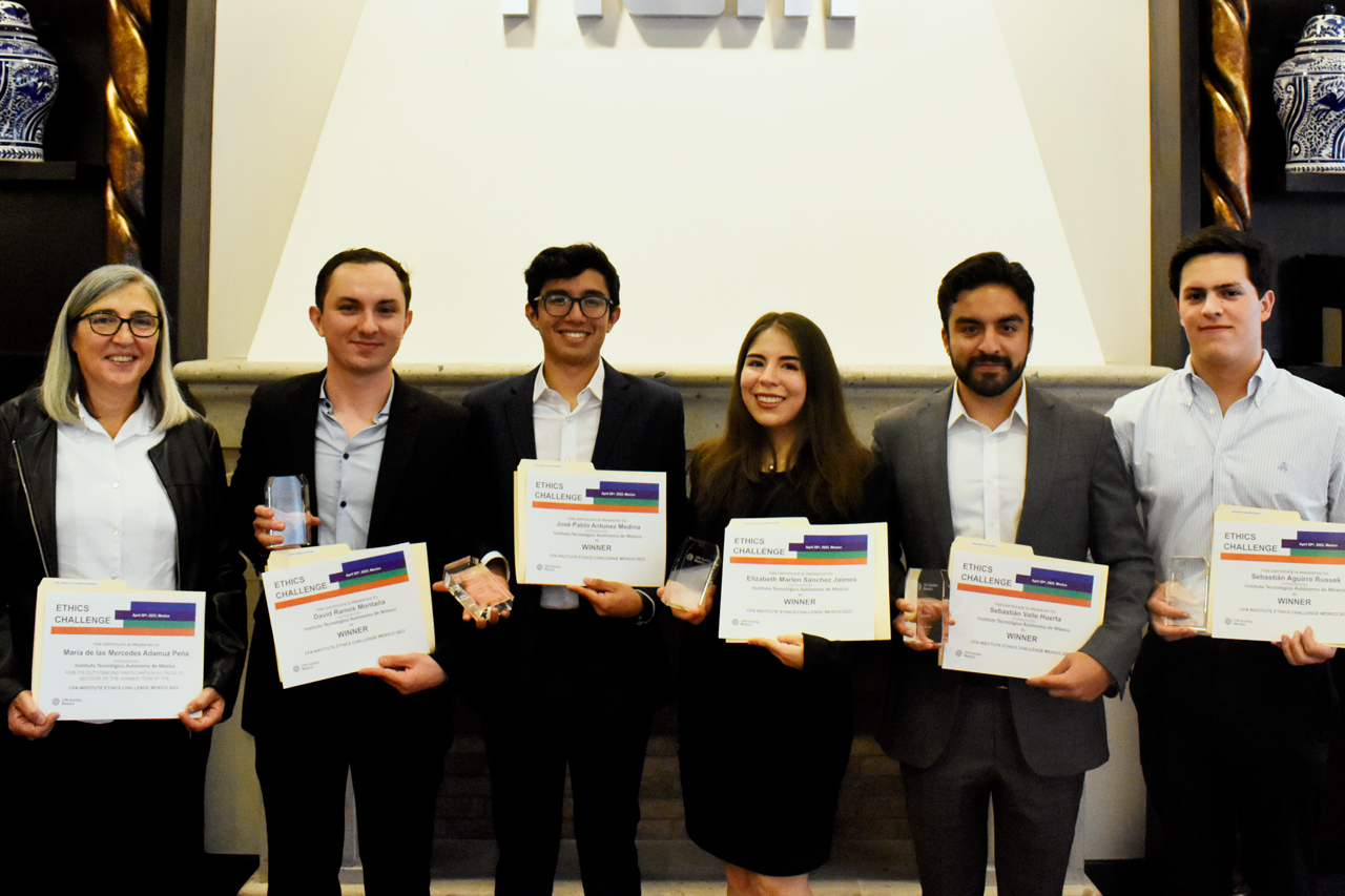 ITAM students win the 2023 CFA Ethics Challenge Mexico