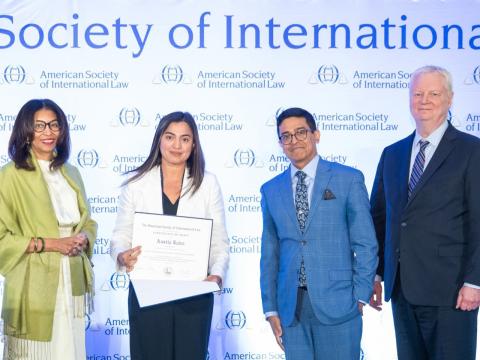 Amrita Bahri, profesora del ITAM, recibe reconocimiento de la American Society of International Law Amrita Bahri, profesora del ITAM, recibe reconocimiento de la American Society of International Law