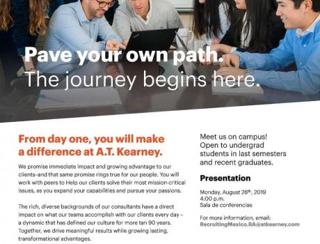 Bolsa de Trabajo invita a la presentación y examen de A.T. Kearney