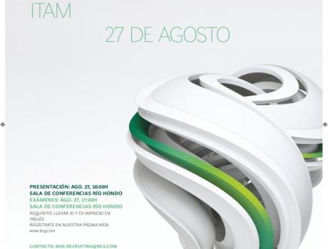 Bolsa de Trabajo invita a la presentación y examen de Boston Consulting