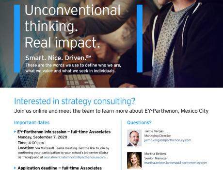 Póster Career Services EY-Parthenon