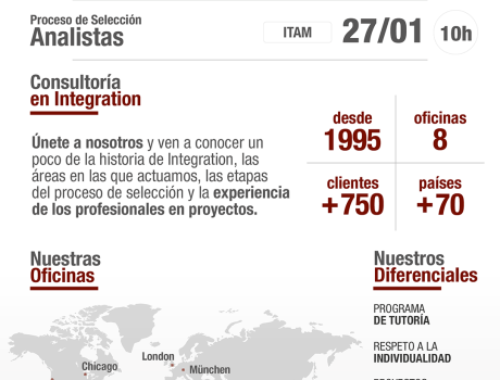 Career Services del ITAM invita a la sesión de reclutamiento remota de Integration