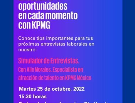 Career Services del ITAM invita al taller de empleabilidad “Simulador de entrevistas” de KPMG