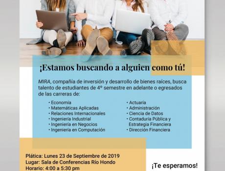 Bolsa de Trabajo invita a la presentación de MIRA