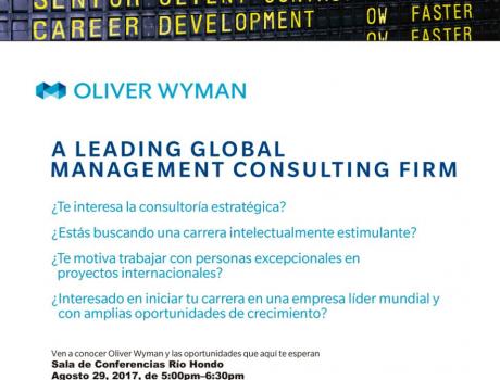 Bolsa de Trabajo invita a la presentación de Oliver Wyman