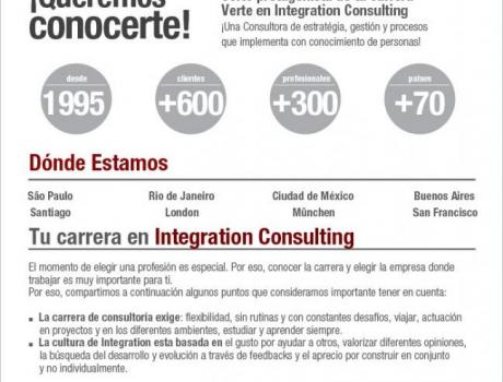 presentación y aplicación de examen de Integration Consulting