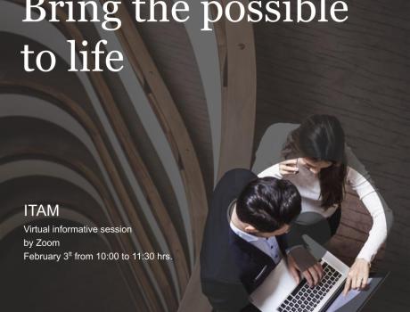 Póster Career Services del ITAM invita a la sesión de reclutamiento remota de Strategy&