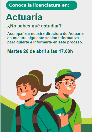 Póster Actuaría: Sesión informativa
