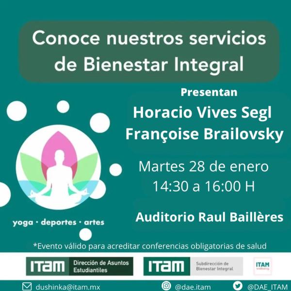 Conferencia de salud: Conoce nuestros servicios de Bienestar Integral