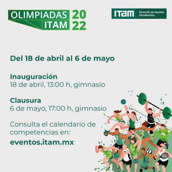 Imagen ¡Asiste a la clausura de las Primeras Olimpiadas ITAM!