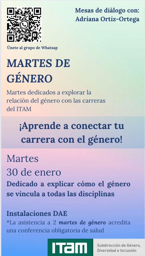 Martes de género un espacio de desarrollo profesional
