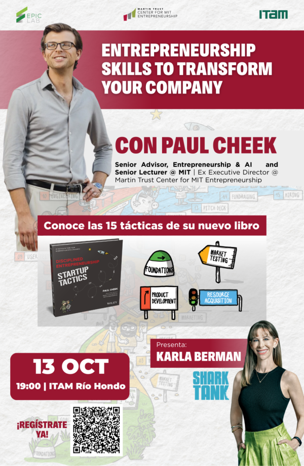 Presentación del Libro "Disciplined Entrepreneurship Startup Tactics" de Paul Cheek