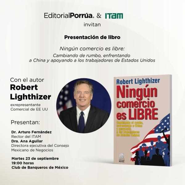 Presentación de libro Ningún comercio es libre: Cambiando de rumbo, enfrentando a China y apoyando a los trabajadores de Estados