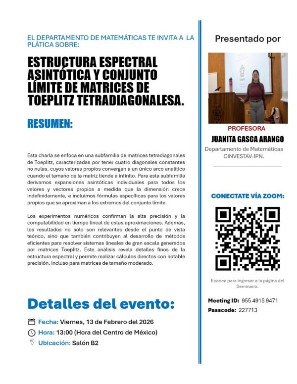 ESTRUCTURA ESPECTRAL ASINTÓTICA Y CONJUNTO LÍMITE DE MATRICES DE TOEPLITZ TETRADIAGONALESA.