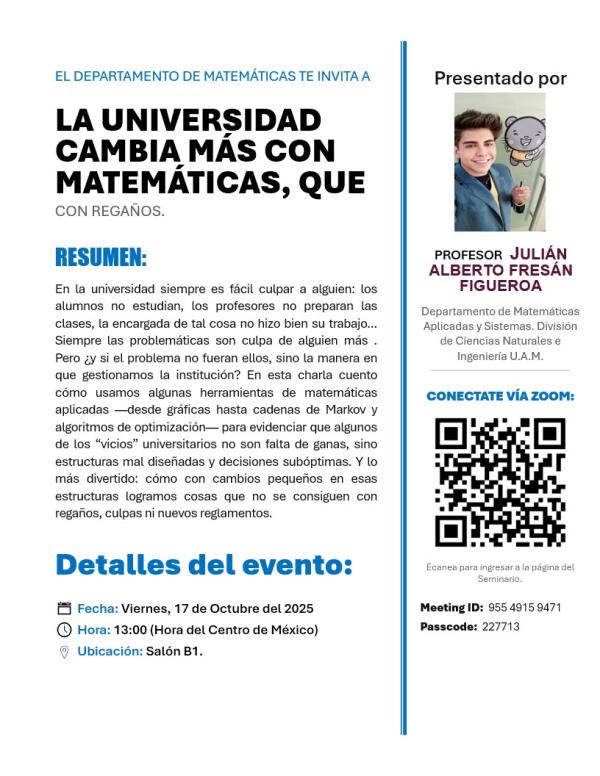  Las universidad cambia más con matemáticas que con regaños