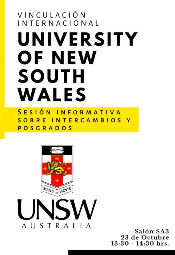 Sesión Informativa sobre Intercambios y Posgrados de la Universidad de New South Wales