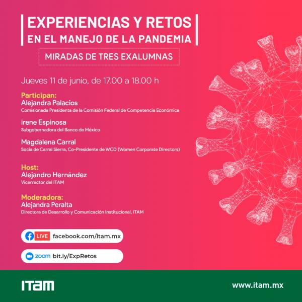 Webinar: Experiencias y retos en el manejo de la pandemia. Miradas de tres exalumnas